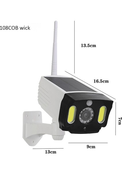 Güneş Enerjili Hareket Sensörü Işık, Kukla Kamera Su Geçirmez Kamera Açık Kapalı Sokak Spot Lambası Bahçe Duvar Lambası, Cob (Yurt Dışından) fiyatları