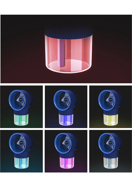 Soğutma Fanı Sis Klima Fanı USB Şarj Nemlendirme Sprey Ev Ofis Için Sessiz Küçük Fan 4 (Yurt Dışından)
