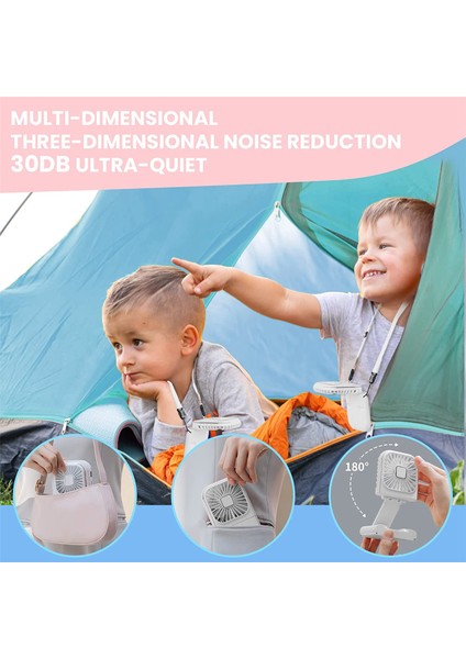 Mini Fan Taşınabilir USB Katlanabilir Kişisel El Fanı, Telefon Tutucu, Dış Mekan Sürüş Ofisi Için 4 Hız Ayarlı Fan (Yurt Dışından)