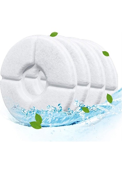 Kedi Su Çeşmesi Filtreleri 4 Paket Üçlü Filtrasyon Sistemi Pet Kedi Çeşmesi Filtresinin Değiştirilmesi (Yurt Dışından)