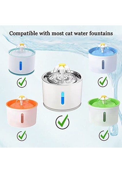 Kedi Su Çeşmesi Filtreleri 4 Paket Üçlü Filtrasyon Sistemi Pet Kedi Çeşmesi Filtresinin Değiştirilmesi (Yurt Dışından) modelleri