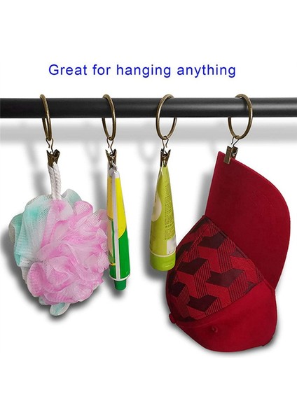 80 Paket Vintage Perde Klipleri, Klip Bronz Renk ile Güçlü Metal Dekoratif Paslanmaz Perdelik Perde Halkası (Yurt Dışından) fırsatları