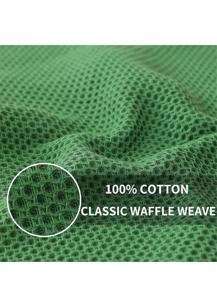 %100 Pamuk Waffle-Dokuma Mutfak Bulaşık Bezleri, Ultra Yumuşak Emici Çabuk Kuruyan Bulaşık Havluları Yeşil (Yurt Dışından) modelleri