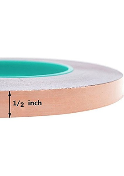 Çift Taraflı Iletkenli Bakır Folyo Bant - Emı Koruma, Vitray, Lehimleme, Elektrik Onarımları, 0,5 Inç 2 Adet (Yurt Dışından)