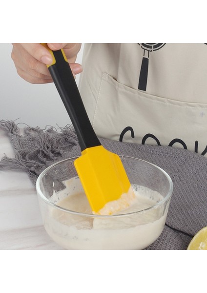 Silikon Spatula Seti Isıya Dayanıklı Barbekü Yağı Fırça Kek Krem Spatula Pişirme Aracı Pembe (Yurt Dışından)