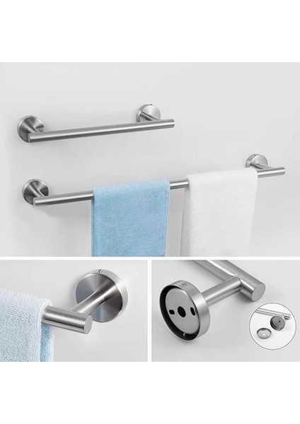 Havlu Bar Seti Hiçbir Yumruk Ceket Kanca Seti 9 Parça Siyah Banyo Donanım Seti Havlu Bar Seti Banyo Duvar Havlu Askısı (Yurt Dışından)
