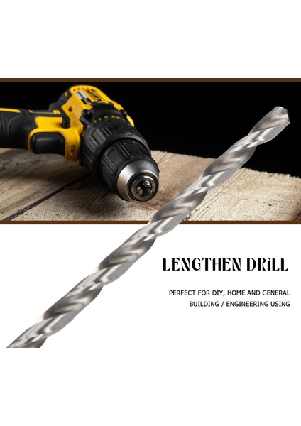 5 Adet Ekstra Uzun Yüksek Hız Çeliği Matkap Ucu Setleri Düz Büküm Matkap Ucu Aracı 2-5mm Ahşap Için (Yurt Dışından)