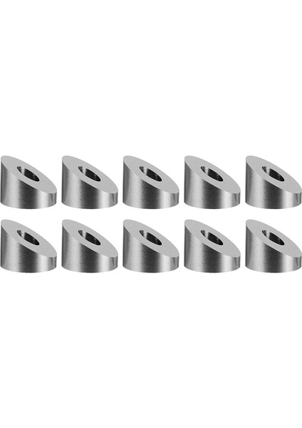 T316 Paslanmaz Çelik 1/4 Inç 30 Derece Açı Eğimli Yıkayıcı 1/8 Inç Ila 3/16 Inç Güverte Kablo Korkuluk Kiti/donanım Ahşap/metal/alüminyum Direkler Dıy Korkuluk (10 Adet) (Yurt Dışından)