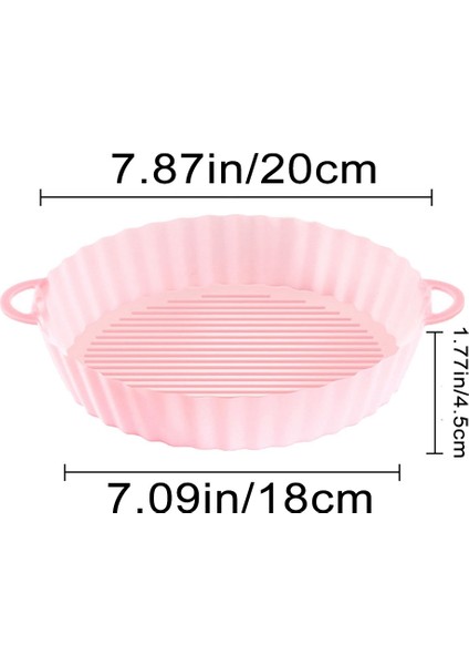 20CM Hava Fritözler Fırın Fırın Tepsisi Kızarmış Tavuk Sepeti Mat Airfryer Silikon Pot Yuvarlak Yedek Izgara Tavası Gri (Yurt Dışından) fiyatları