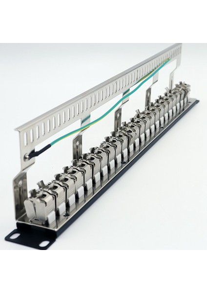 Cat7 Patch Panel 24PORT CAT7/CAT6A Patch Panel Tam Korumalı Dahil. 24X Cat7 Korumalı Adaptör 1u 19 Inç (Yurt Dışından) fırsatları