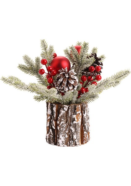 Küçük Noel Ağacı, Noel Süsleri ile Yapay Noel Ağacı Çam Kozalağı Berry, Masaüstü Noel Ağacı (Yurt Dışından)