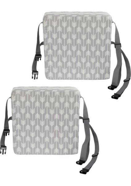 2x Çocuk Artan Sandalye Minderi Bebek Yemek Minderi Ayarlanabilir Çıkarılabilir Mama Sandalyesi Yükseltici Minder Koltuk Sandalye (Yurt Dışından)