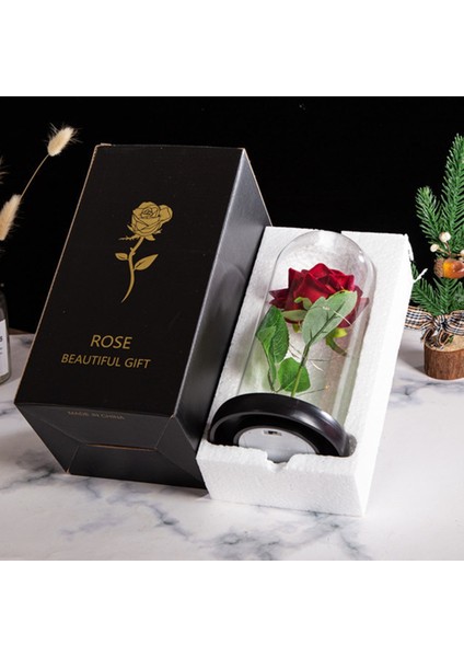 Ev B Için Dekor Düğün Yeni Yıl Hediyeleri Için Cam Sevgililer Günü'nde LED Ebedi Gül (Yurt Dışından) modelleri