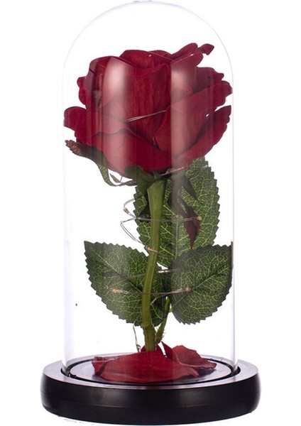 Ev B Için Dekor Düğün Yeni Yıl Hediyeleri Için Cam Sevgililer Günü'nde LED Ebedi Gül (Yurt Dışından) indirimleri