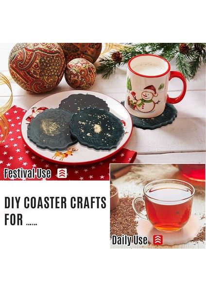 10 Adet Silikon Coaster Reçine Döküm Yapımı Kalıp, Coaster Epoksi Zanaat Dıy, Ev Dekorasyon (Yurt Dışından)