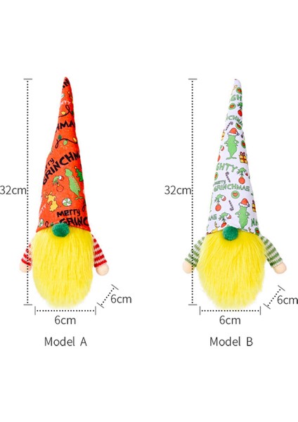 Noel Gnome Merry Christmas Santa Isveç Tomte Nisse Peluş Bebek Noel Noel Partisi Için Masa Süsü, B (Yurt Dışından)