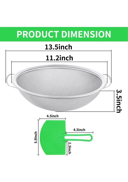Ince Örgü Boya Süzgeci 60 Mesh Paslanmaz Çelik Boya Süzgeci, Boya B'deki Kirleri Filtrelemek Için 5 Galonluk Kovalara Uyuyor (Yurt Dışından) fiyatları