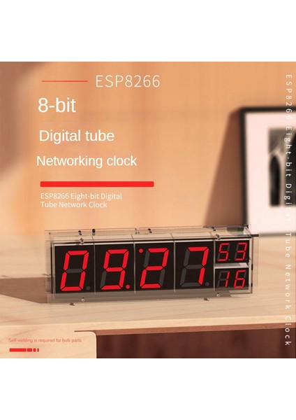 ESP8266 Wıfı Saat Ağ Zamanlama Dijital Ekran LED Nokta Saati Kırmızı Yeşil Zaman Ekranı (Yurt Dışından)