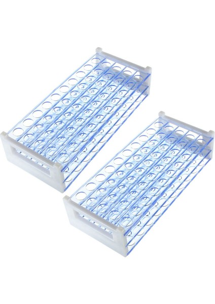 2x Plastik Test Tüpü Stand Braketi Rafı, 12-13MM Test Tüpleri Için 50 Delik Pozisyonları (Yurt Dışından)