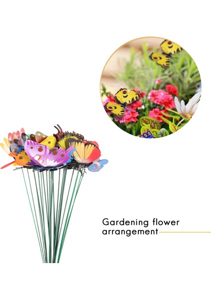 20 Adet Bahçe Kelebekler Kazıkları ve 4 Adet Yusufçuk Kazıkları Bahçe Veranda Partisi Için Bahçe Süsleri, Toplam 24 Adet (Yurt Dışından) indirimleri