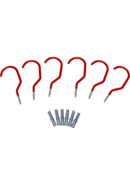 Bisiklet Kancaları, Ağır Hizmet Bisiklet Depolama Kanca Seti, Yardımcı Depolama Askıları Plastik Duvara Montaj/tavan Kırmızı 12'li Paket (Yurt Dışından) fiyatları