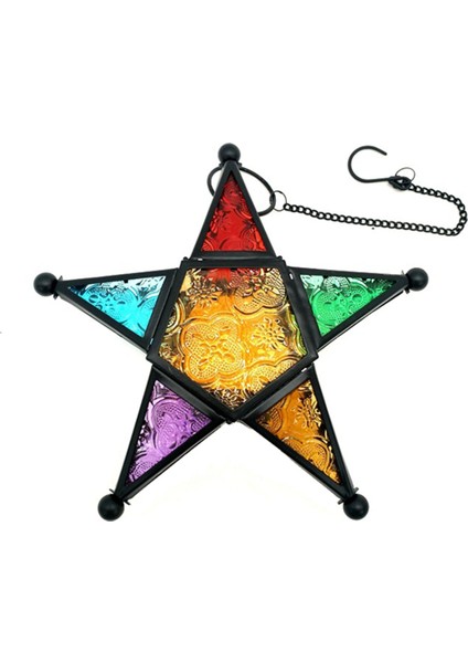 Asılı Mum Fener, Fas Tarzı Cam Beş Köşeli Yıldız Şekilli - Düğün Için Tutucu, Bahçe Yard, Altın (Yurt Dışından) modelleri