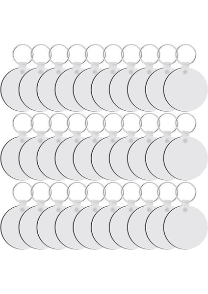 30 Adet Süblimasyon Anahtarlık Boşlukları Çift Taraflı Isı Transferi Boşlukları Mdf Boş Tahta Süblimasyon Dıy ve Zanaat (Yurt Dışından)