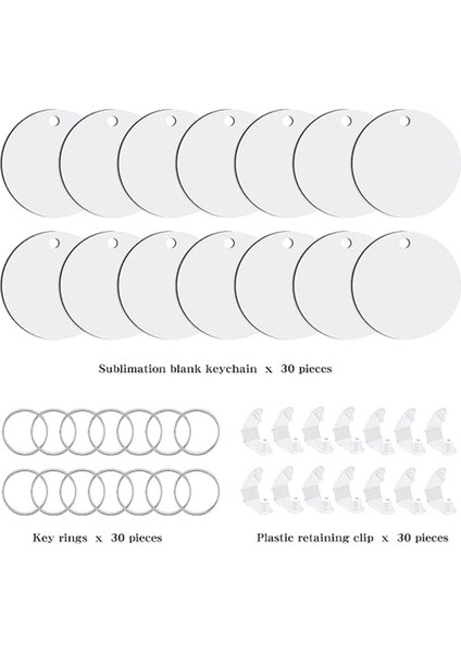 30 Adet Süblimasyon Anahtarlık Boşlukları Çift Taraflı Isı Transferi Boşlukları Mdf Boş Tahta Süblimasyon Dıy ve Zanaat (Yurt Dışından) modelleri