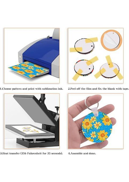 30 Adet Süblimasyon Anahtarlık Boşlukları Çift Taraflı Isı Transferi Boşlukları Mdf Boş Tahta Süblimasyon Dıy ve Zanaat (Yurt Dışından) fırsatları