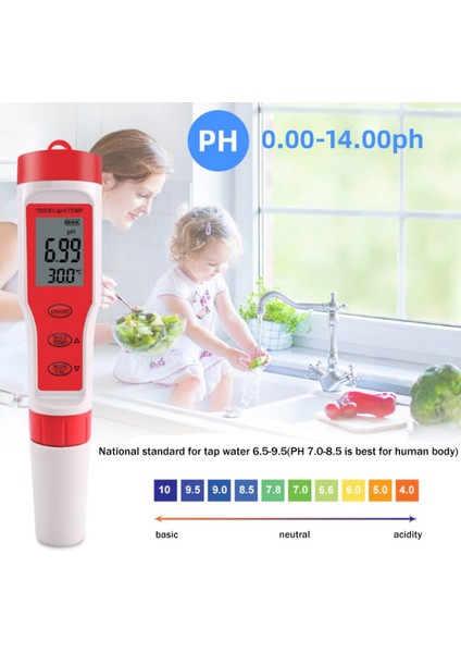 Dijital Su Kalitesi Monitör Test Cihazı-Ph/tds/ec/sıcaklık Analizi Monitör Test Cihazı, Havuz/içme Suyu/akvaryumlar/hayat Suyub (Yurt Dışından) indirimleri