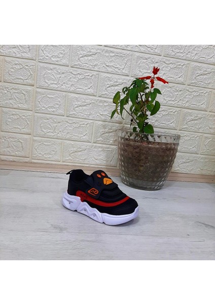 3229 Siyah Cırtlı Işıklı Erkek Çocuk Bebe Spor