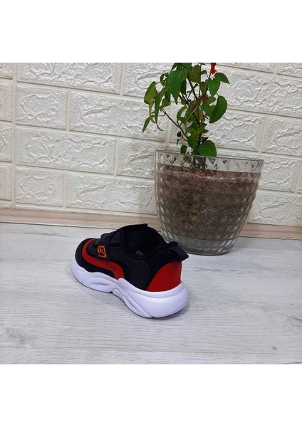 3229 Siyah Cırtlı Işıklı Erkek Çocuk Bebe Spor