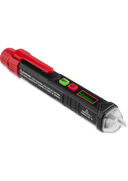 Gerilim Test Cihazı/temassız Gerilim Test Cihazı Canlı Tel Sıfır Tel Test Cihazı Elektrik Test Cihazı LCD Ekranlı Buzzer Alarmı (Yurt Dışından)