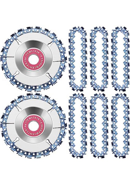 1 Takım 5/8 Inç Ahşap Oyma Zincir Diski 4 Inç 22 Diş Testere Bıçağı Ahşap Oyma Diski ile 6 Yedek Testere Zincirleri (Yurt Dışından)