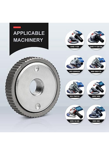 2pcs Açılı Taşlama Baskı Plakası, M14 Hızlı Bırakma Açılı Taşlama Sıkma Flanş Somunu-Gümüş (Yurt Dışından) fiyatları