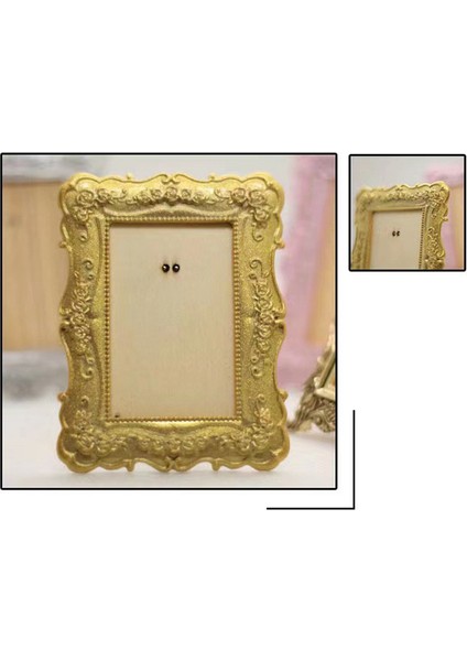 1/12 Minyatür Alaşım Fotoğraf Çerçevesi Aksesuarları Vintage Yağlı Fotoğraf Çerçevesi Boyama Duvar Resmi Duvar Dekorasyonu (Yurt Dışından) fiyatları