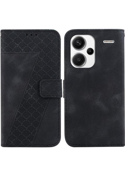Xiaomi Redmi Için Not 13 Pro Artı Flip Folio Cüzdan Kabartmalı Pu Telefon Kılıfı (Yurt Dışından)