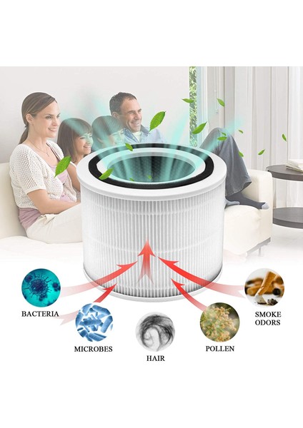 Core 300 Hava Filtreleri Core 300 Hava Temizleme Cihazları Için Gerçek Hepa Filtre Değişimi Core 300-RF 1 Paket (Yurt Dışından) fiyatları