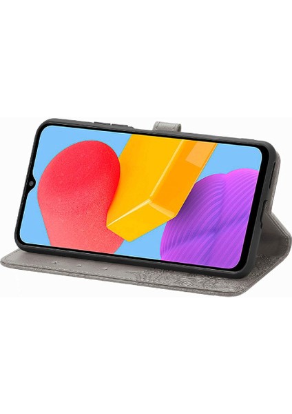 Samsung M13 4g Flip Için Zarif Desen Deri Telefon Kılıfı (Yurt Dışından)