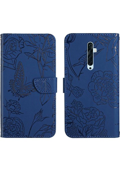 Oppo Case 2z/2f Için Pu Deri Çevirin Çiçekler ve Kelebekler Telefon Kılıfı (Yurt Dışından)