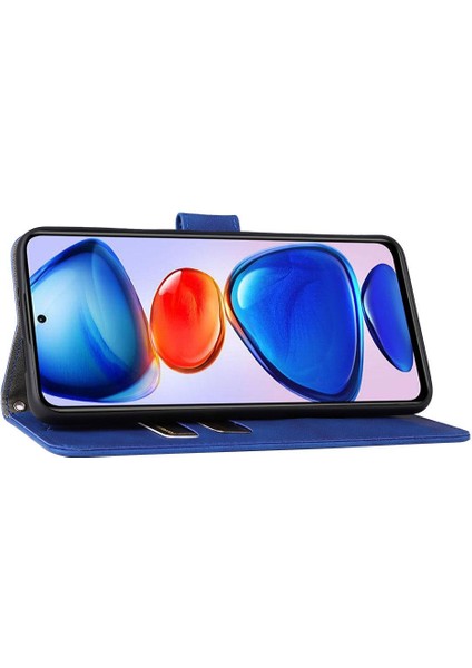 Manyi Mall Xiaomi Poco M4 Pro 5g Kart Ekleme Deri Folio Flip Case Telefon Kılıfı (Yurt Dışından)