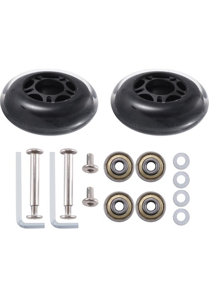 70MMX23MM Şeffaf 4 Set Bagaj Yedek Tekerlekler Karbon Çelik Rulmanlar Kiti ile Bagaj Yedek Parçaları (Yurt Dışından)