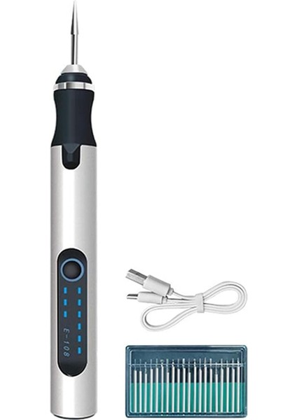 Mini Elektrikli Öğütücü Akülü Elektrikli Matkap Dıy Gravür Kalem Oyma Makinesi Elektrikli Küçük Taşlama Kalem(B) (Yurt Dışından)