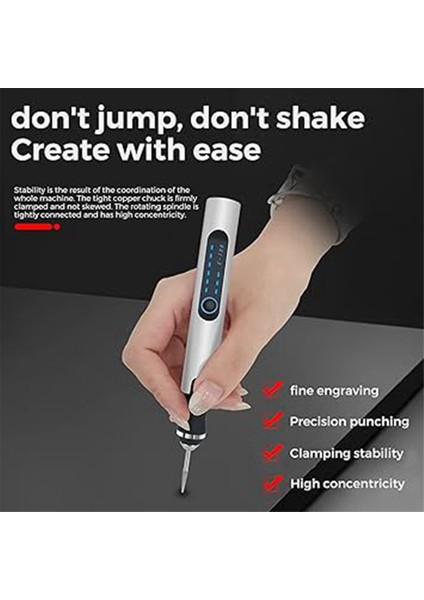 Mini Elektrikli Öğütücü Akülü Elektrikli Matkap Dıy Gravür Kalem Oyma Makinesi Elektrikli Küçük Taşlama Kalem(B) (Yurt Dışından) indirimleri