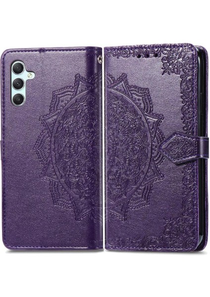 Samsung A34 5g Için Zarif Desen Deri Darbeye Çevir Telefon Kılıfı (Yurt Dışından)