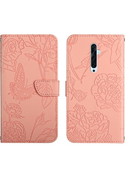 Oppo Case 2z/2f Için Pu Deri Çevirin Çiçekler ve Kelebekler Telefon Kılıfı (Yurt Dışından)
