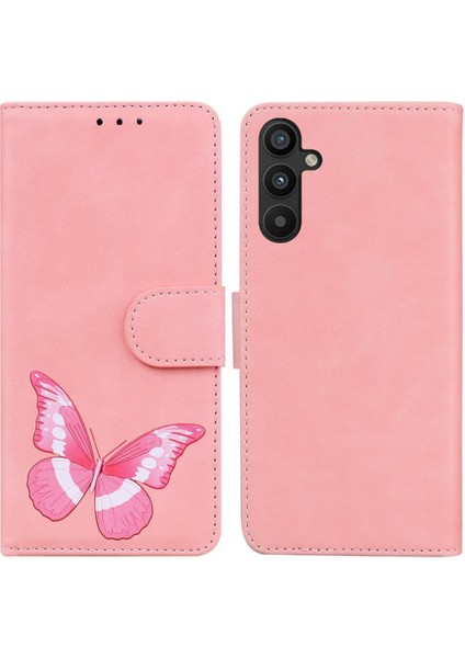 Samsung Galaxy A54 5g Için Cüzdan Renk Baskılı Kelebek Flip Folio Telefon Kılıfı (Yurt Dışından)