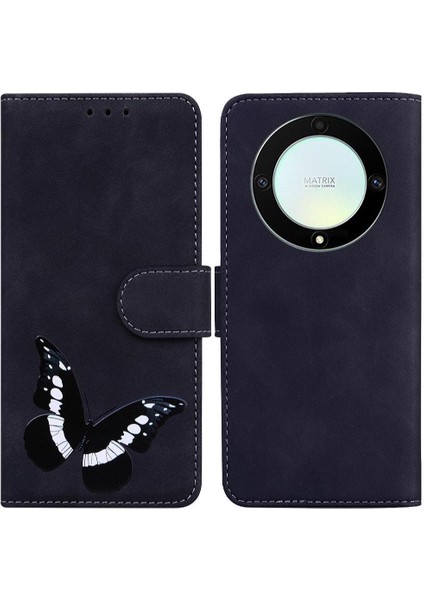 Onur X9A Cüzdan Flip Folio Için Renk Baskılı Kart Yuvaları Telefon Kılıfı (Yurt Dışından)