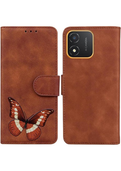 Onur Için X5 Renk Baskılı Flip Folio Kelebek Cüzdan Kart Telefon Kılıfı (Yurt Dışından)