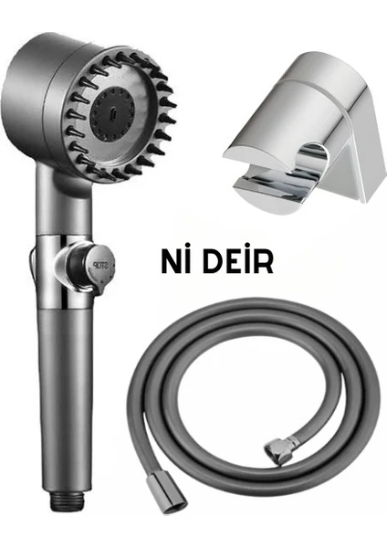 Ni Deir Masajlı 3 Fonksiyonlu Lüks Duş Seti Basınçlı Su Tasarruflu Filtreli